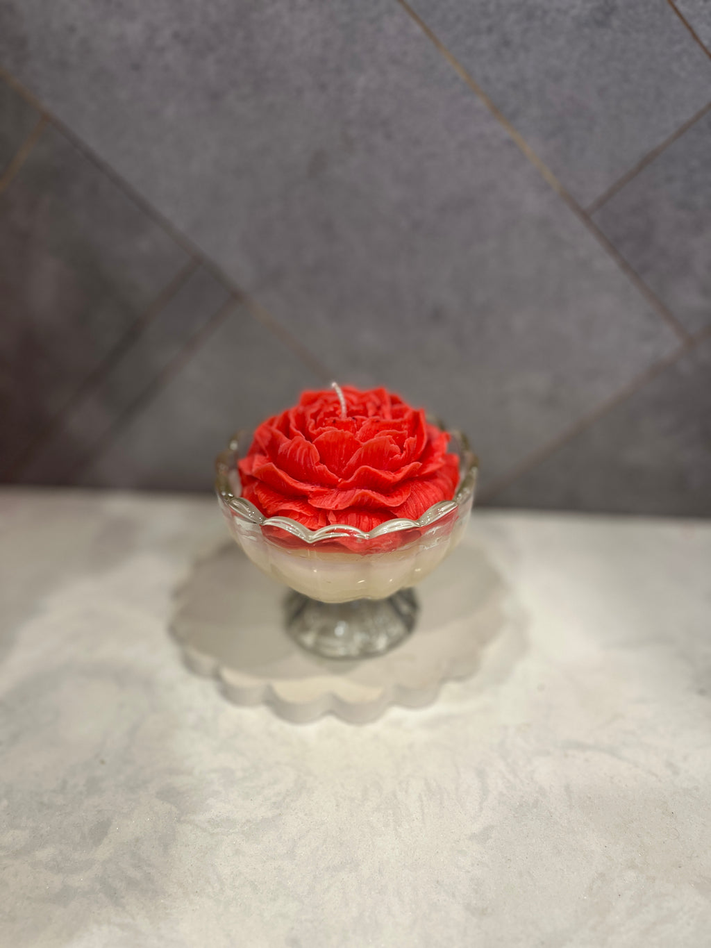 Ice cream rose candle