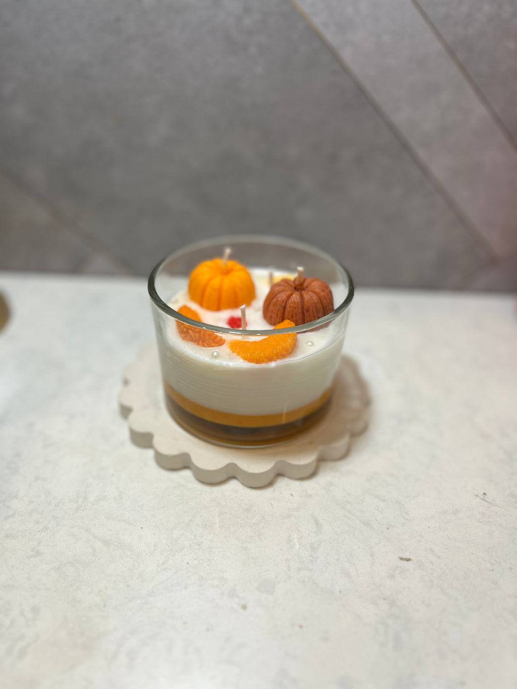 Pumpkin spice candle