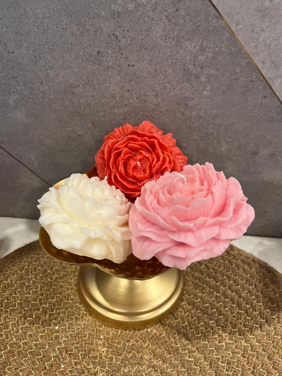 Premium Big Peony Candle