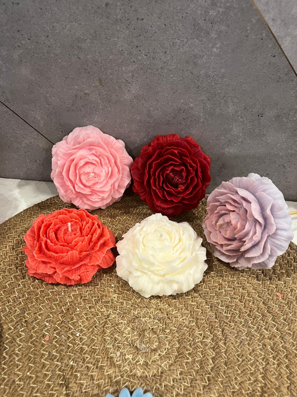 Premium Big Peony Candle